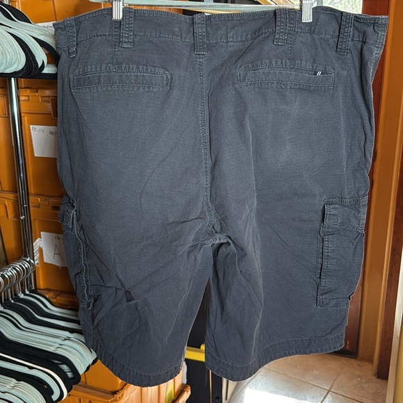 Nautica Stretch Ripstop Cotton Cargo Shorts Black Size 48W BG - Picture 8 of 13